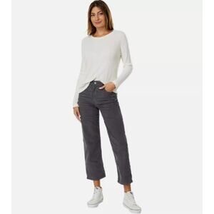 Levis Ribcage Straight Ankle Corduroy Pants 24X27 Blackened Pearl  NWT